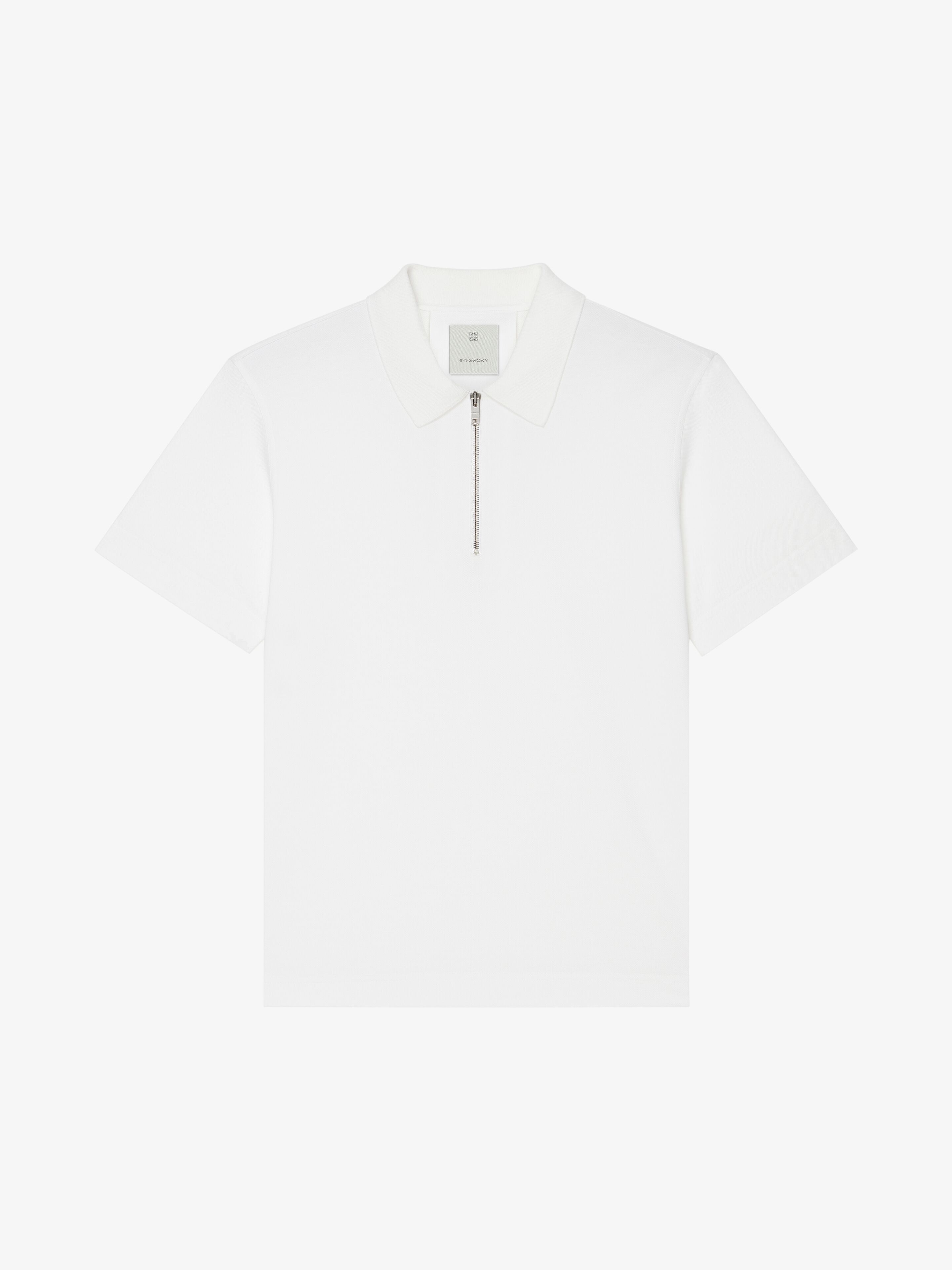 ZIPPED POLO SHIRT IN COTTON - 1