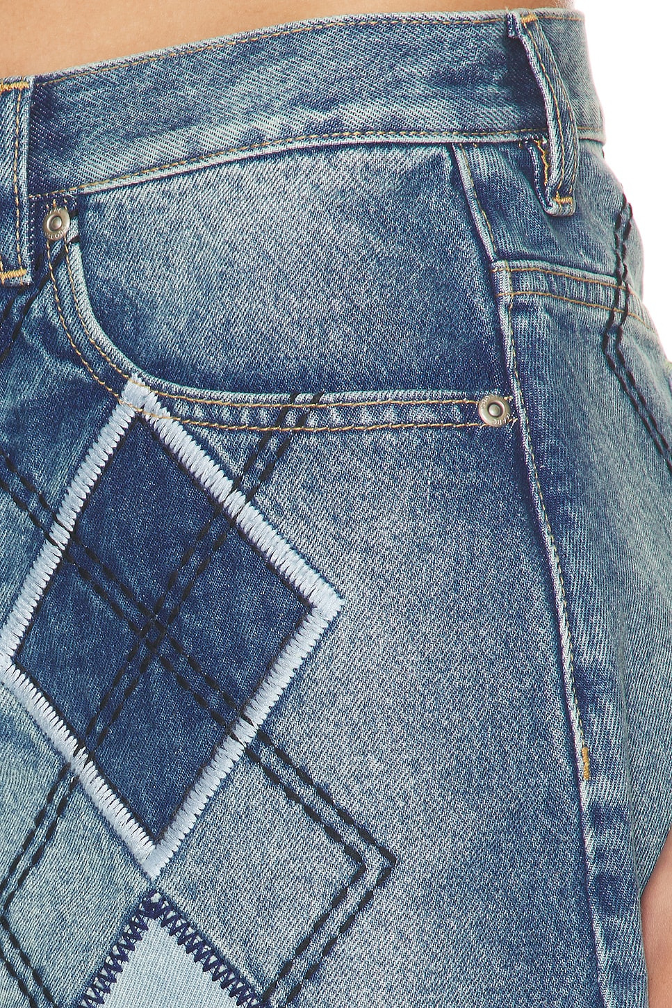 Argyle Patchwork Mini Skirt - 6