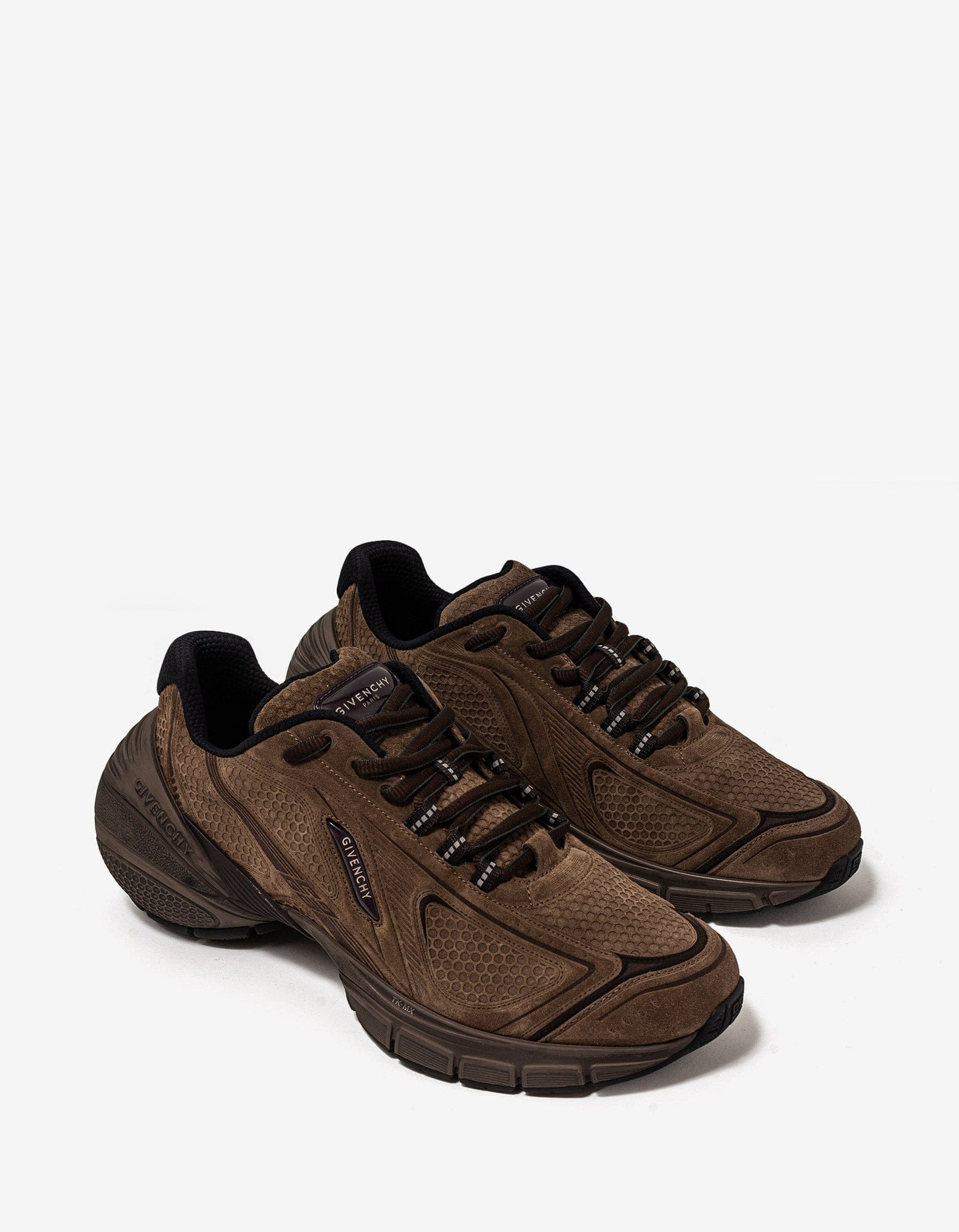 Givenchy Brown TK-MX Runner Suede Trainers - 1