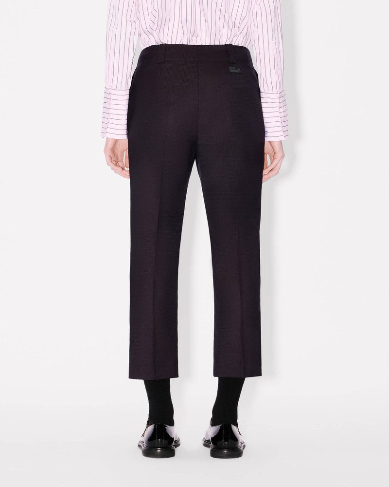 'KENZO Weave' cropped pants in wool jacquard 5