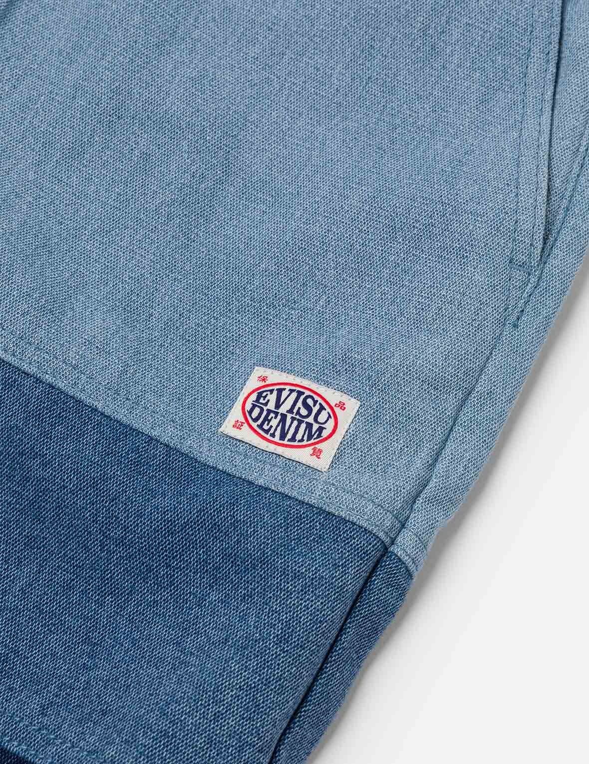 Panel Design Regular Fit Denim Shorts - 6
