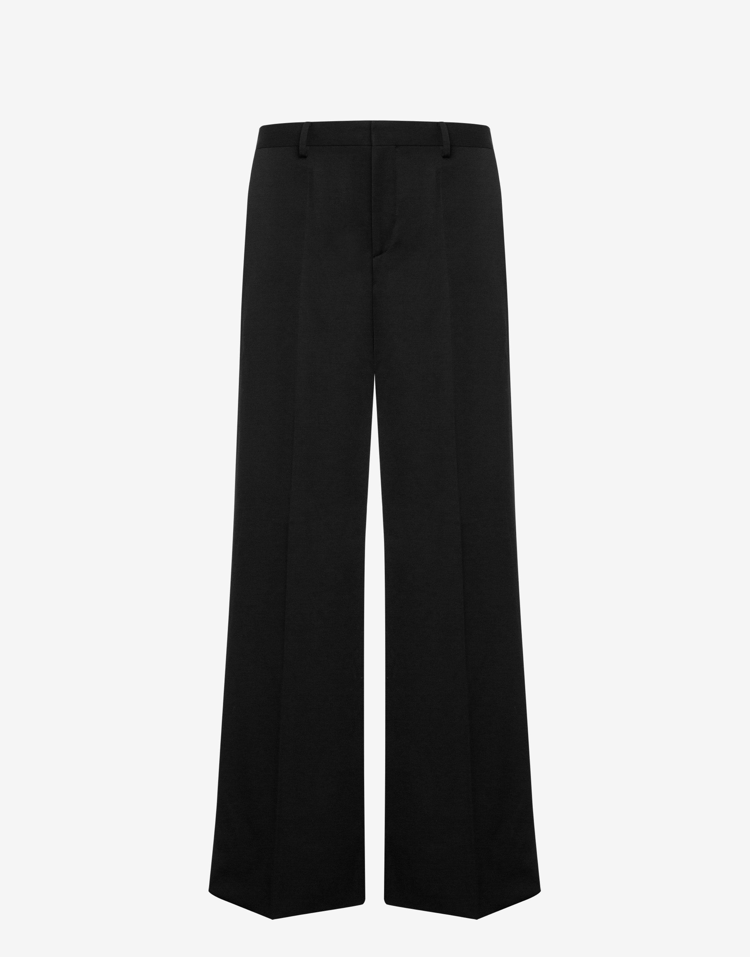 WIDE-LEG GABARDINE TROUSERS - 1