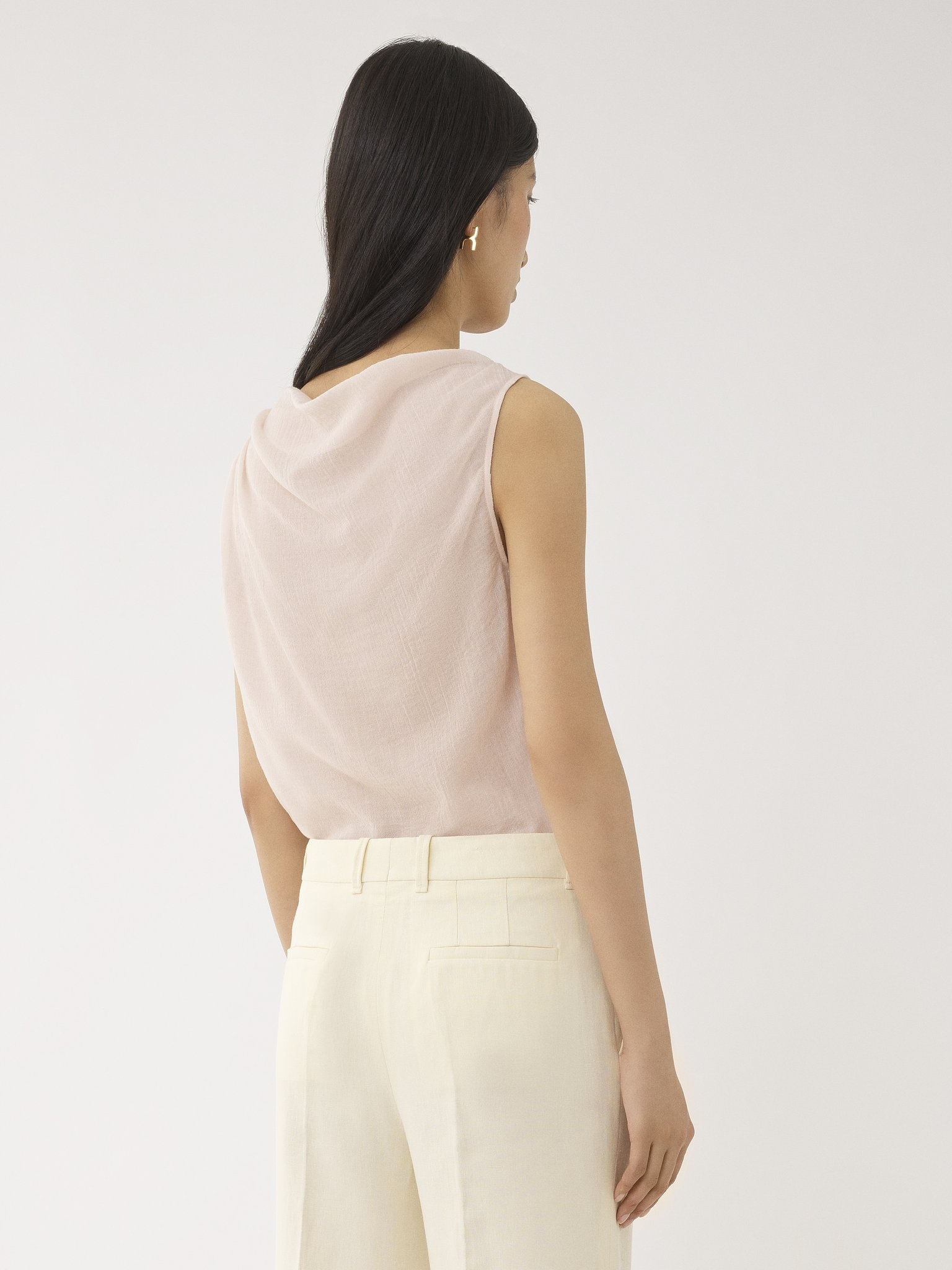 DRAPED SLEEVELESS TOP - 5