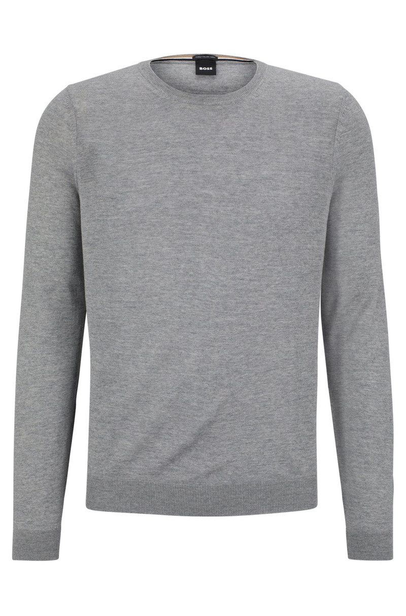CREW NECKLINE를 가진 MERINO 벽에 있는 REGULAR-FIT SWEATER - 1
