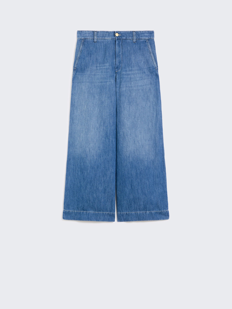 ASTICE Cotton and linen denim jeans - NAVY 1