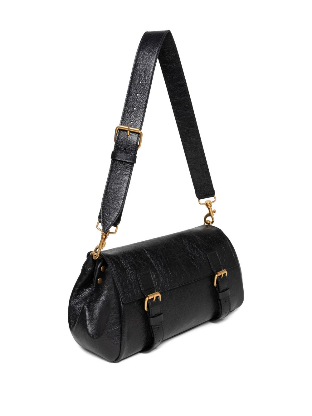 buckle-fastening leather shoulder bag - 3