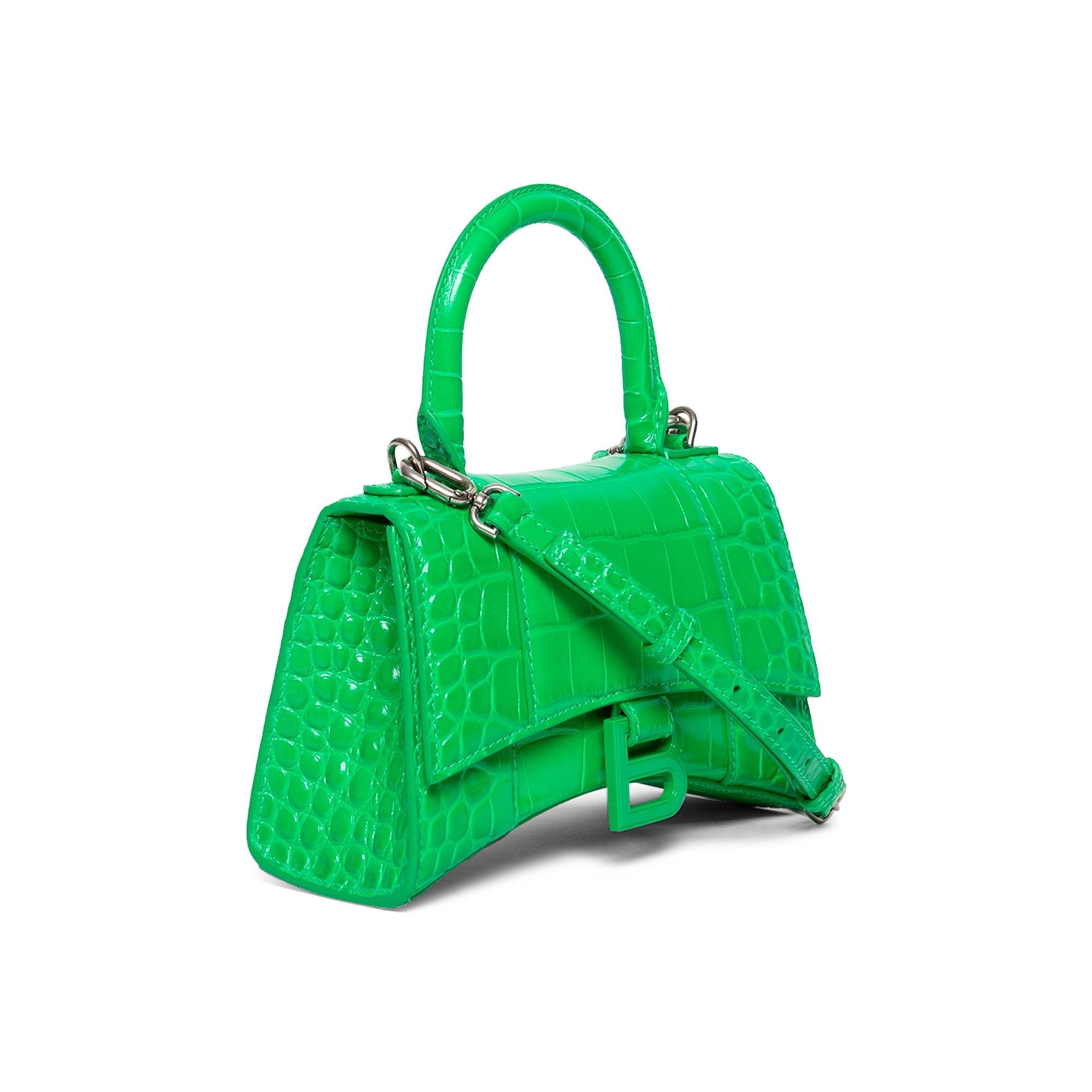 Balenciaga XS Hourglass Top Handle Bag 'Vivid Green' - 2