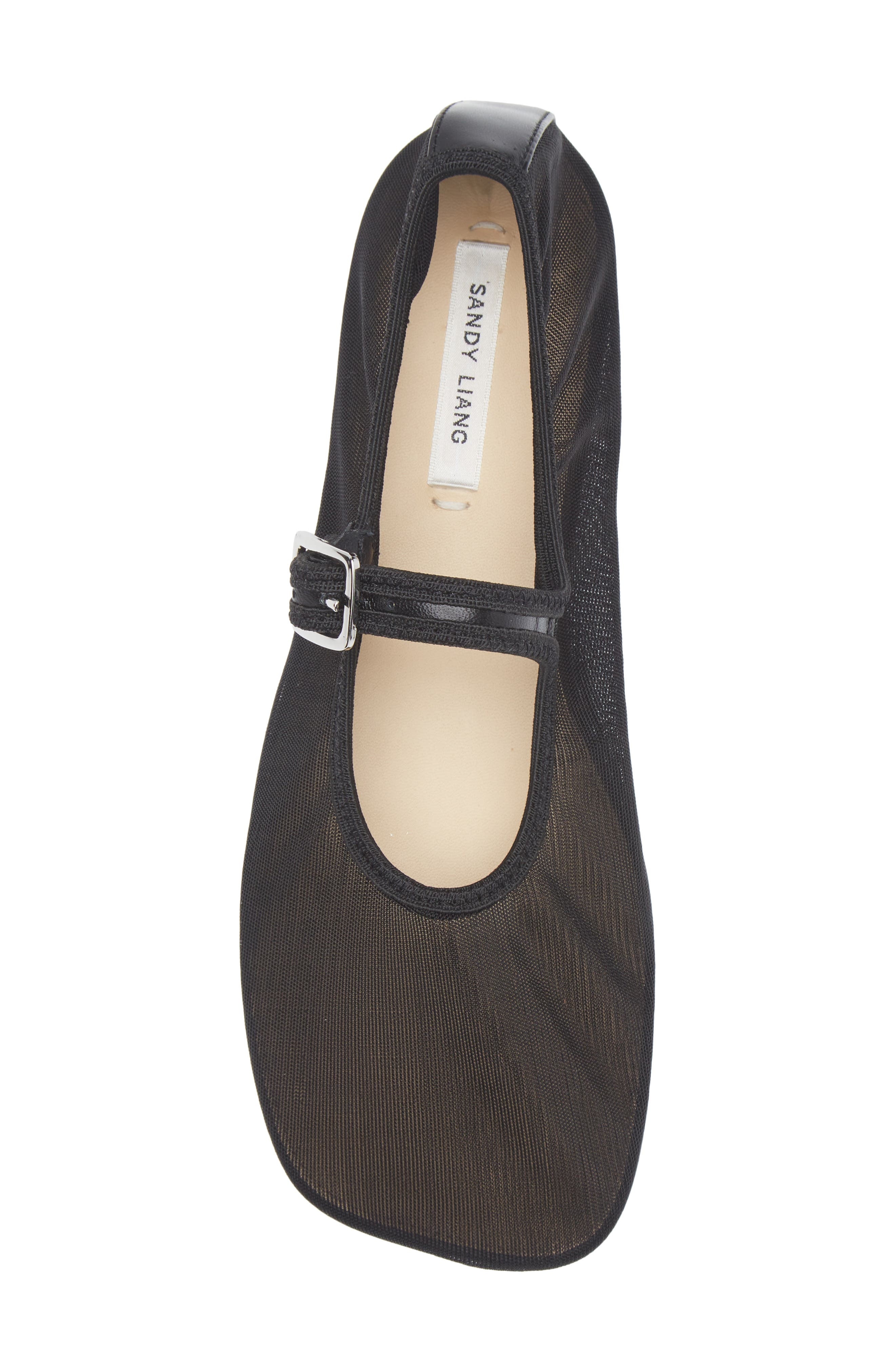Sandy Liang Mesh Mary Jane Flat in Black at Nordstrom - 5