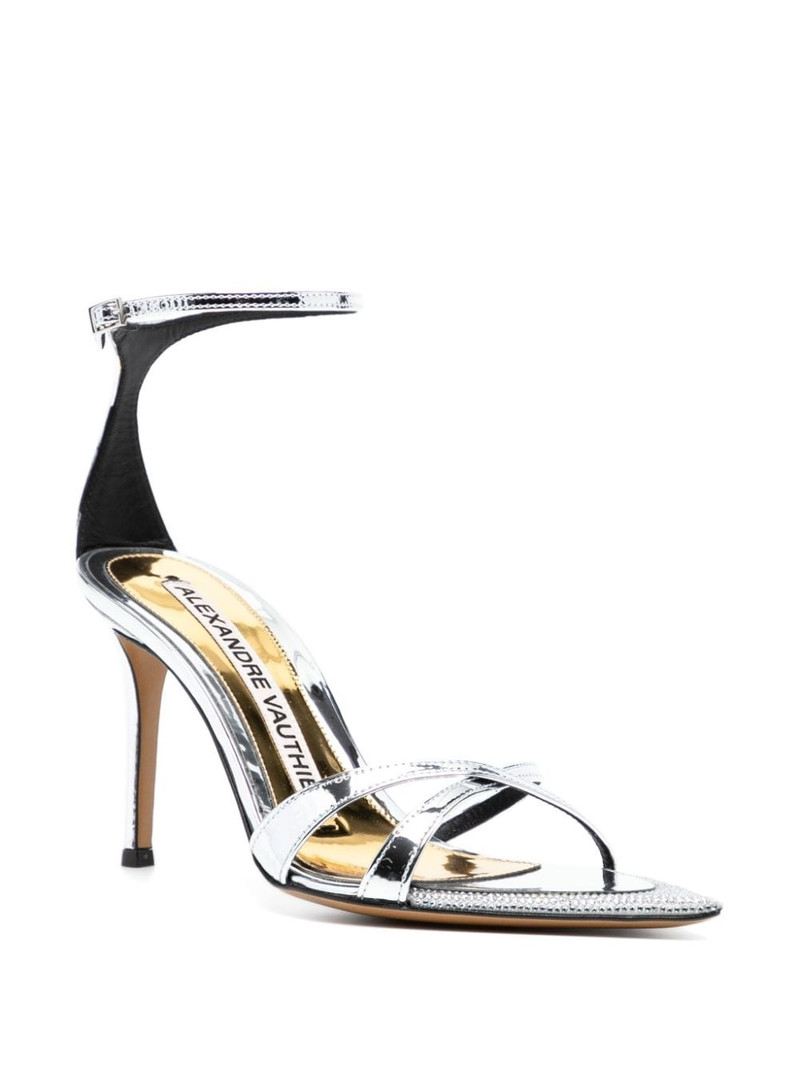 ALEXANDRE VAUTHIER metallic-effect 85mm leather sandals outlook