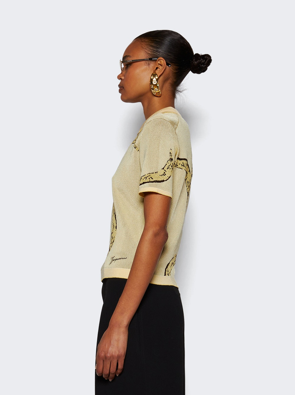 Marino Polo Shirt Banana Jacquard Yellow - 3
