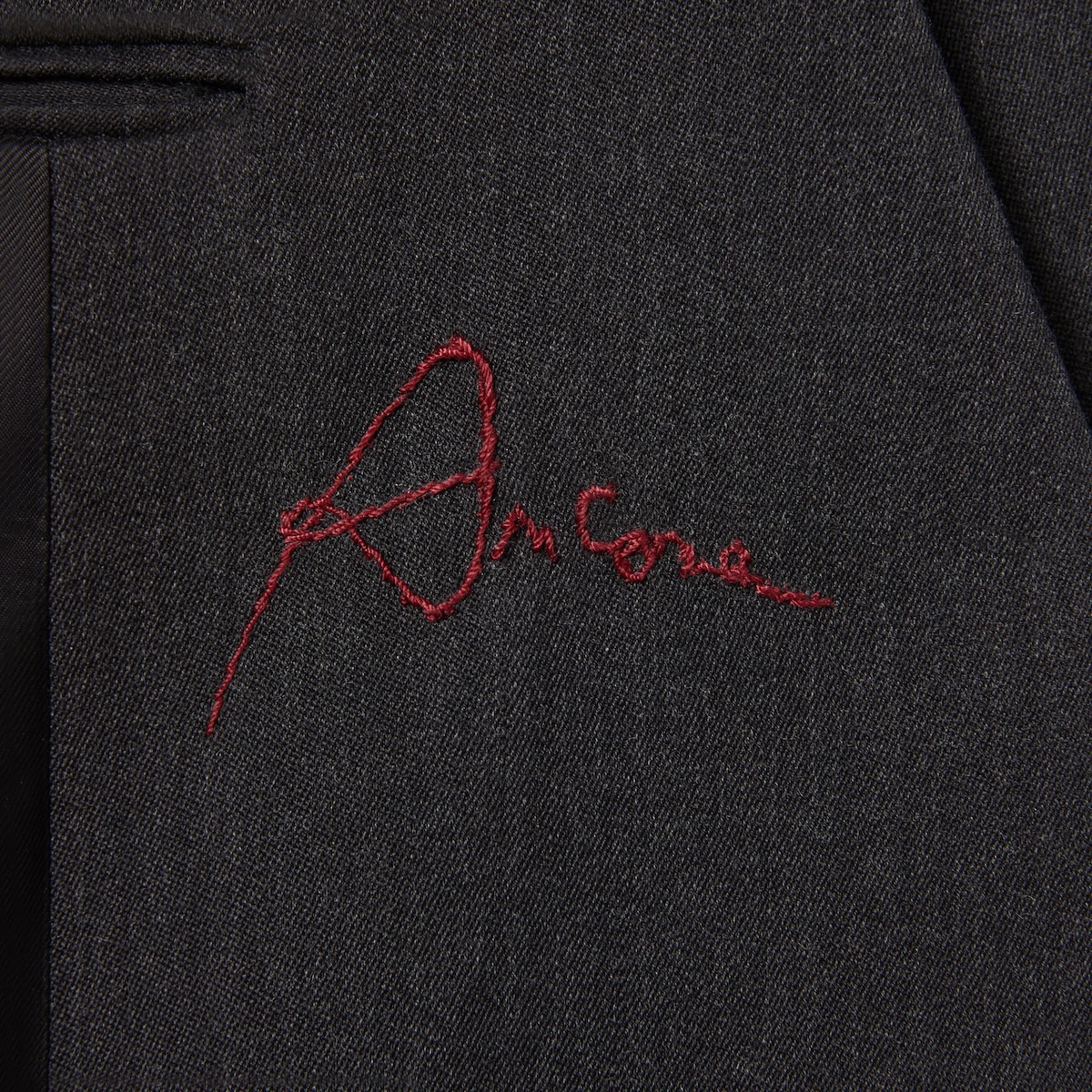 Wool coat with 'Ancora' embroidery - 8