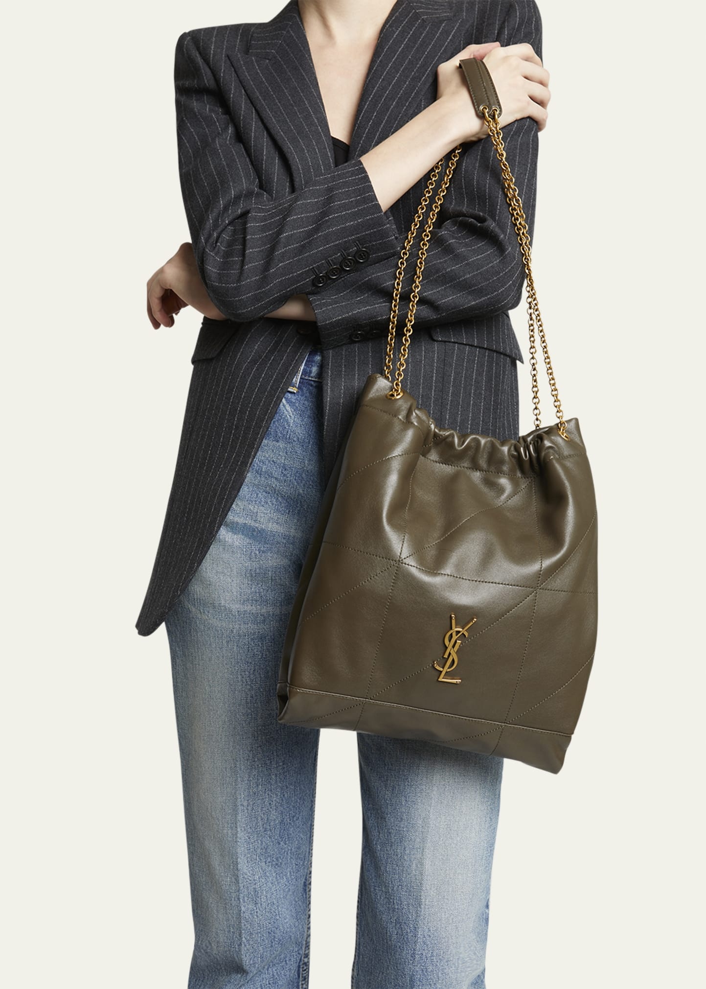 Jamie 4.3 Pochon YSL Shoulder Bag in Quilted Leather - 5