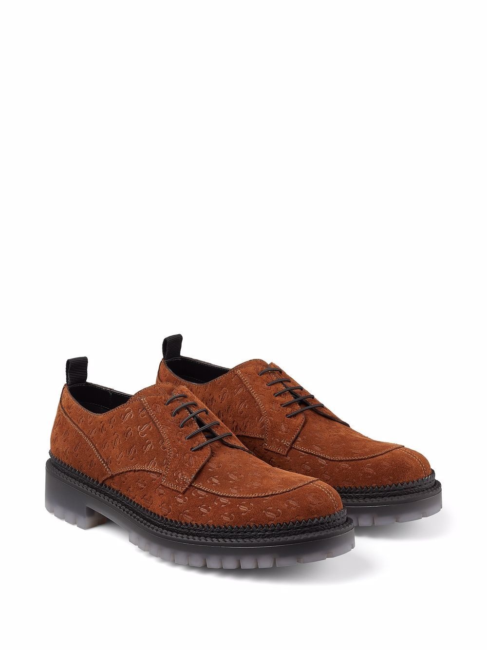 lace-up suede brogues - 2