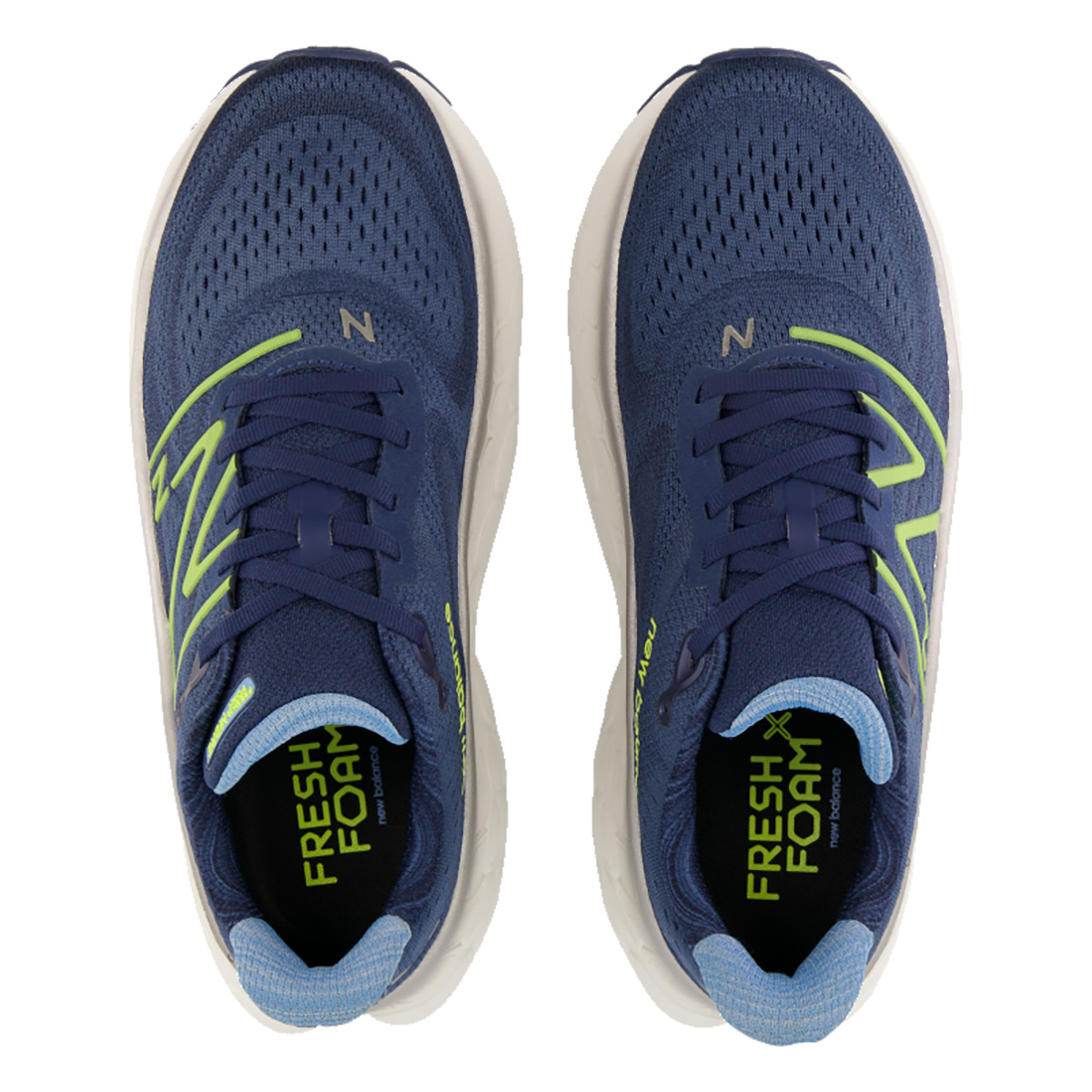 New Balance Fresh Foam X More V4 - Navy - Cosmic Pineapple - Heritage Blue - 3