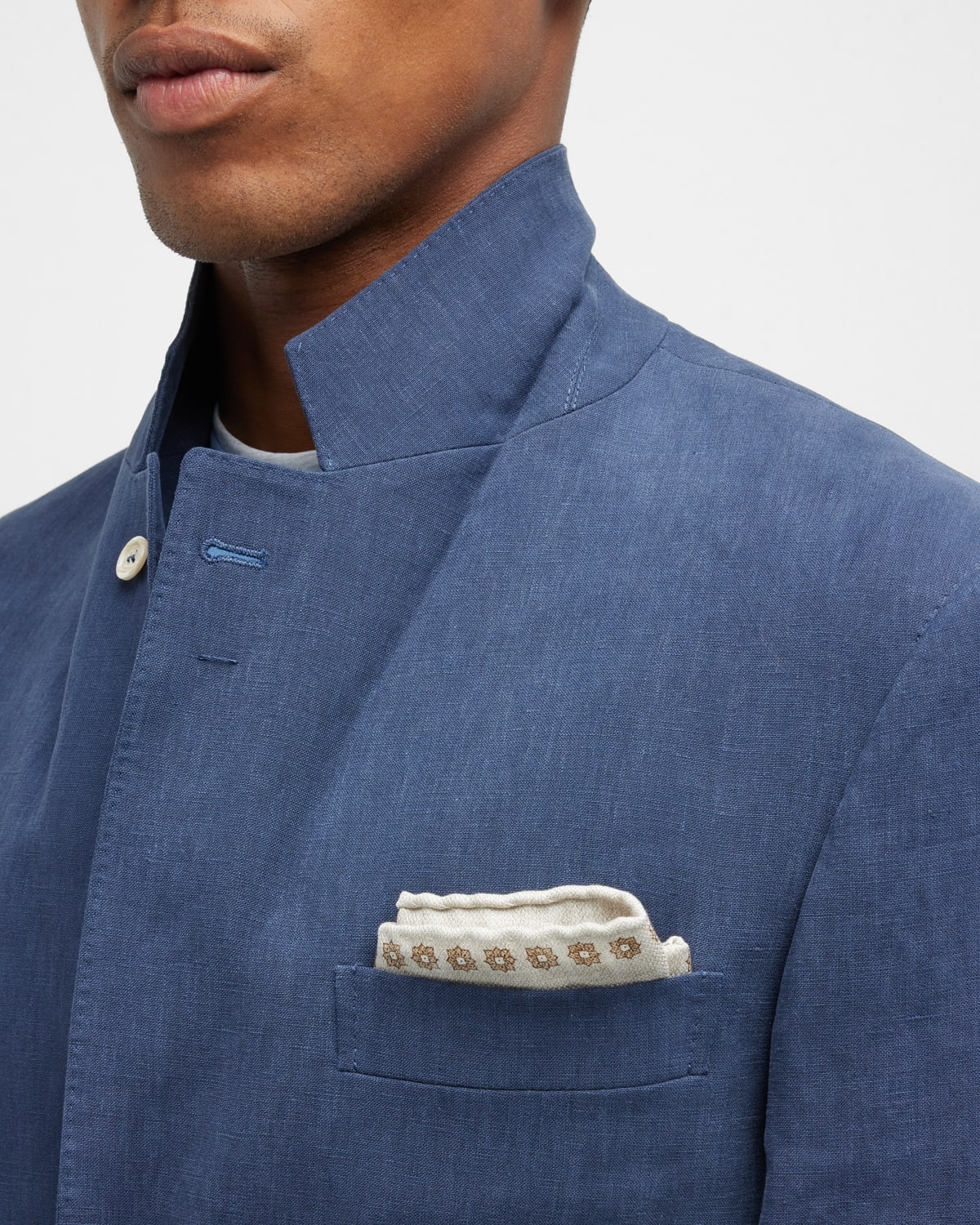 Men's Solid Linen Suit - 10