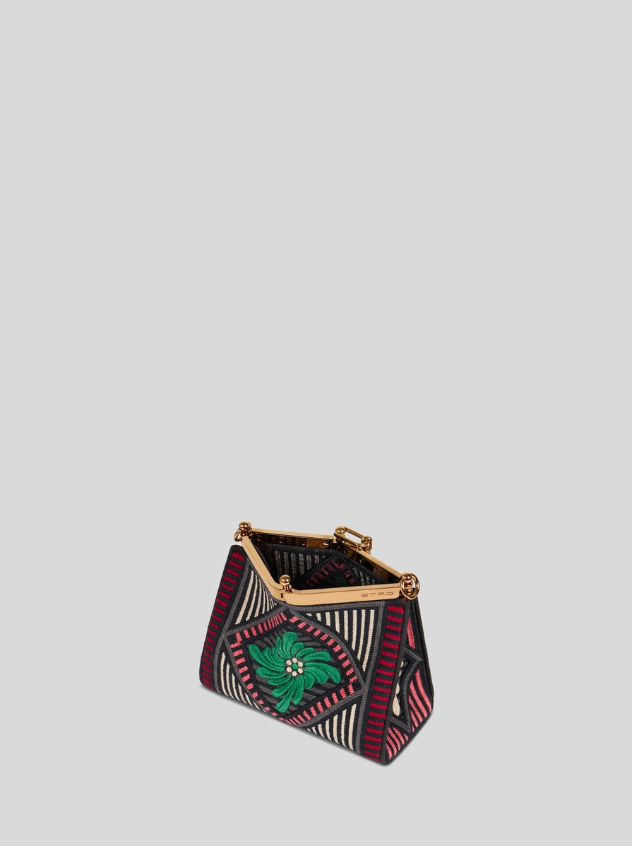 SMALL VELA BAG WITH FLORAL EMBROIDERY - 4
