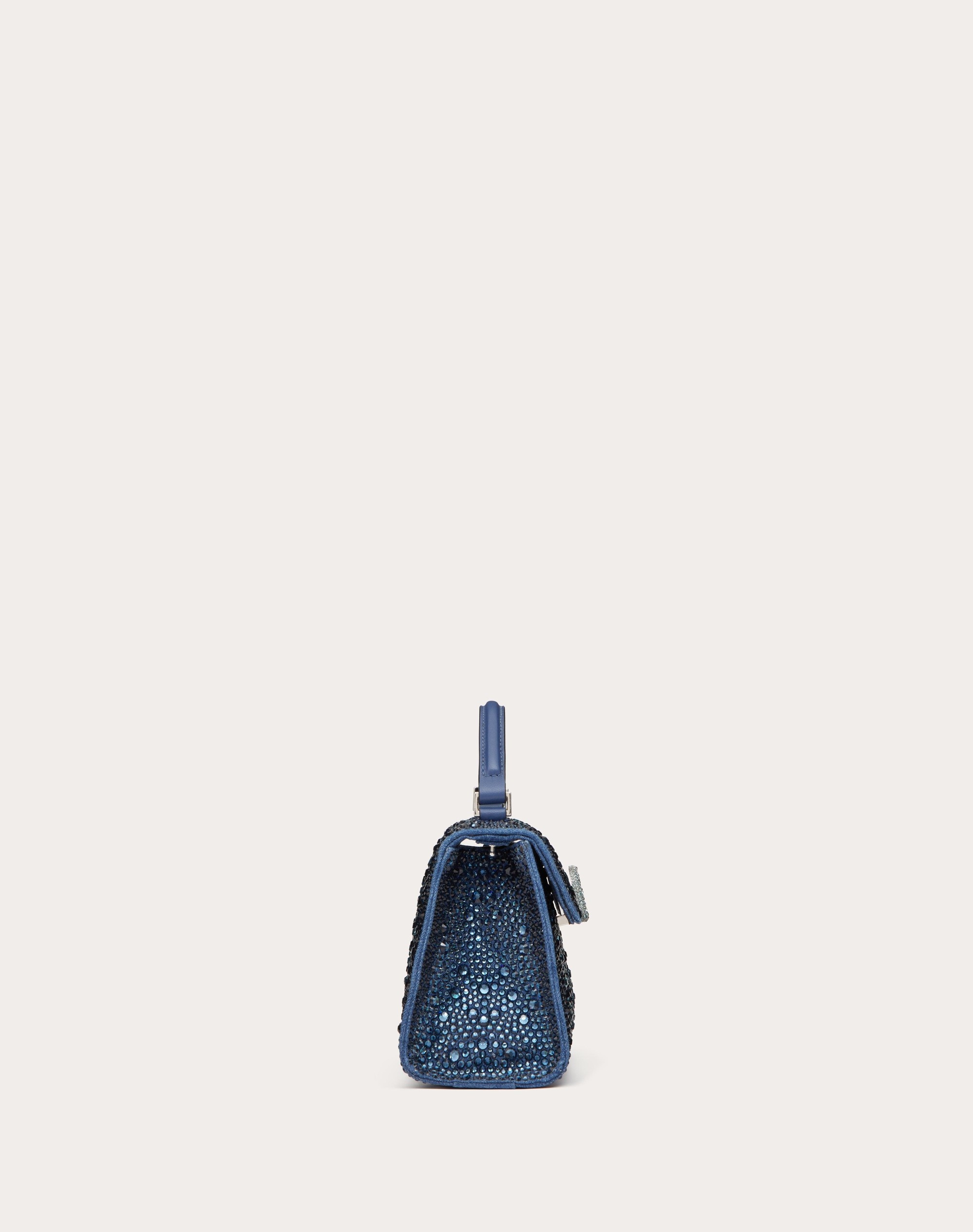 MINI VSLING DENIM HANDBAG WITH RHINESTONES - 5