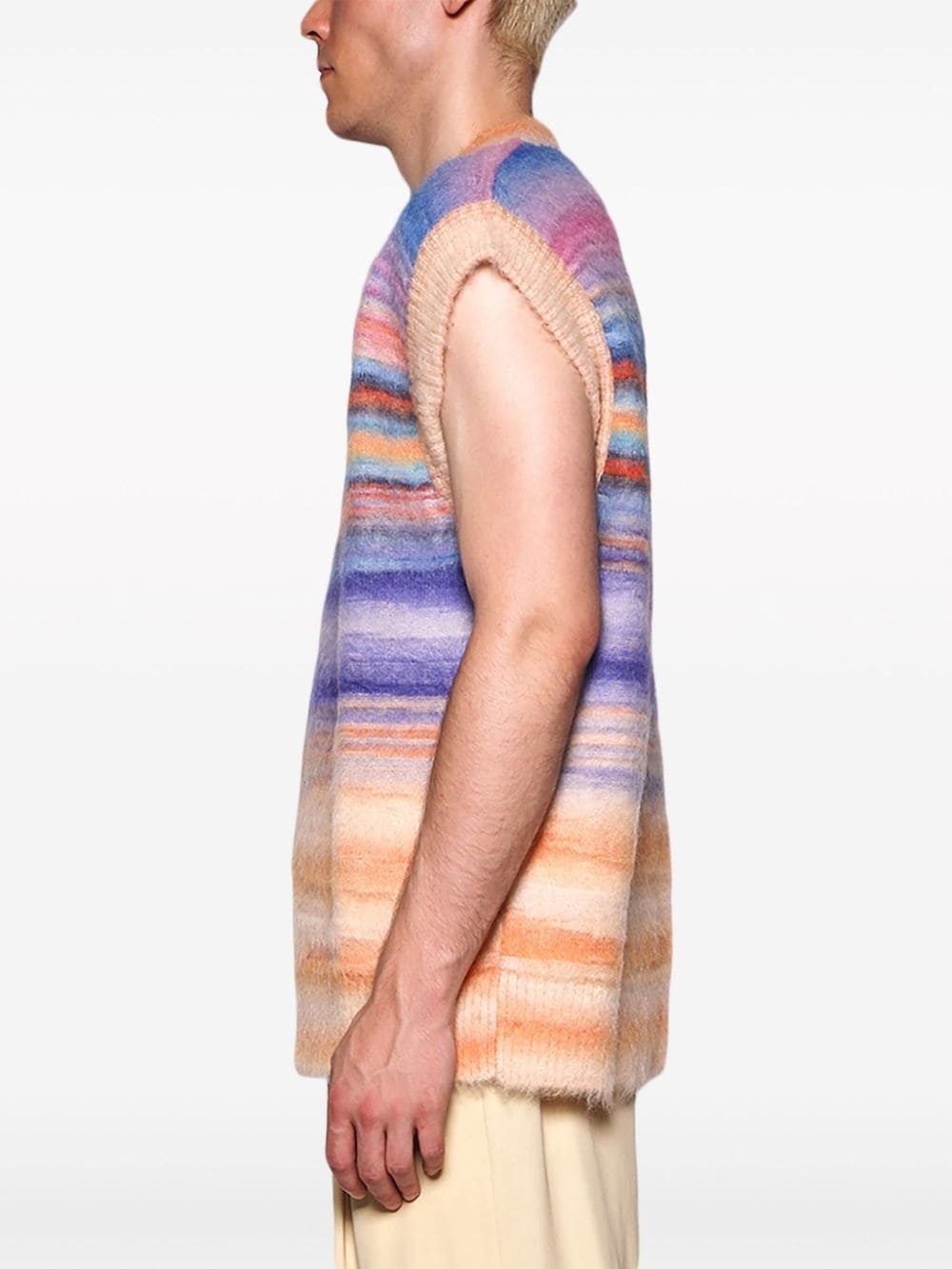 striped mohair vest - 5