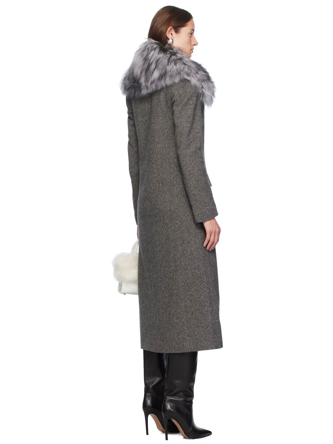 Gray Wool Shearling Jacket - 3