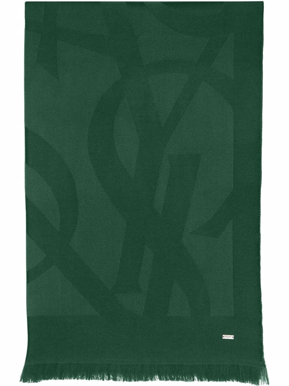 embroidered-logo scarf - 1