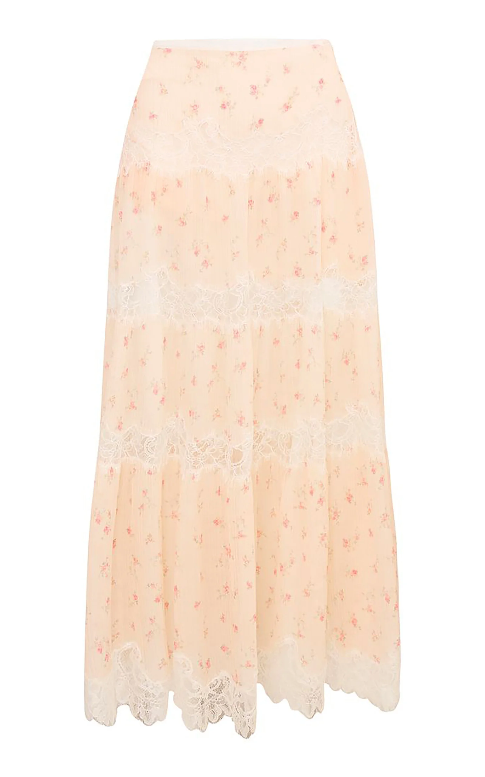 Everhart Silk Blend Maxi Skirt pink - 1