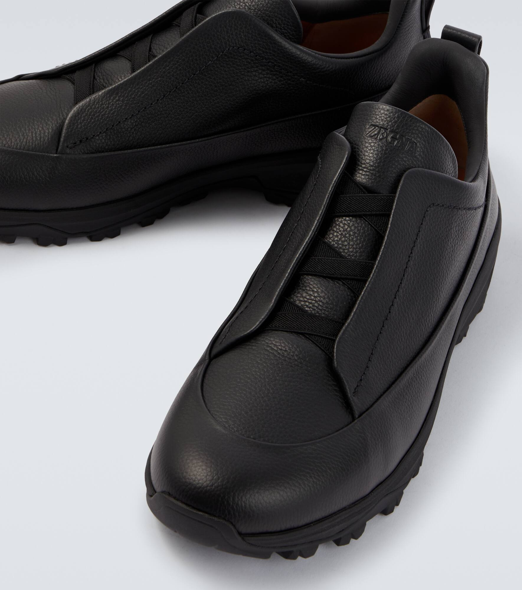 Triple Stitch leather sneakers - 3