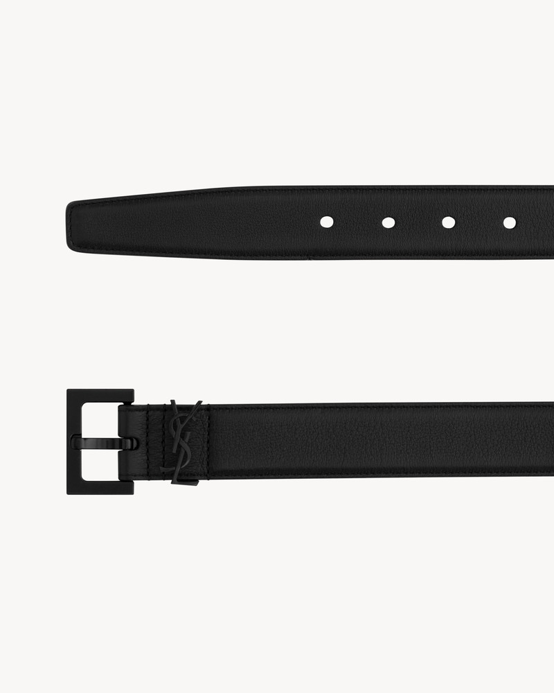 SAINT LAURENT cassandre belt in smooth leather outlook
