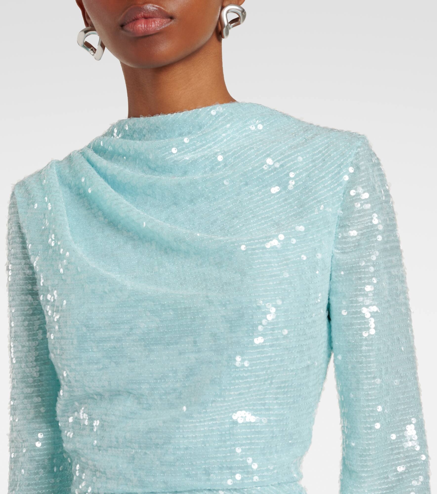 Sequined gathered gown - 4