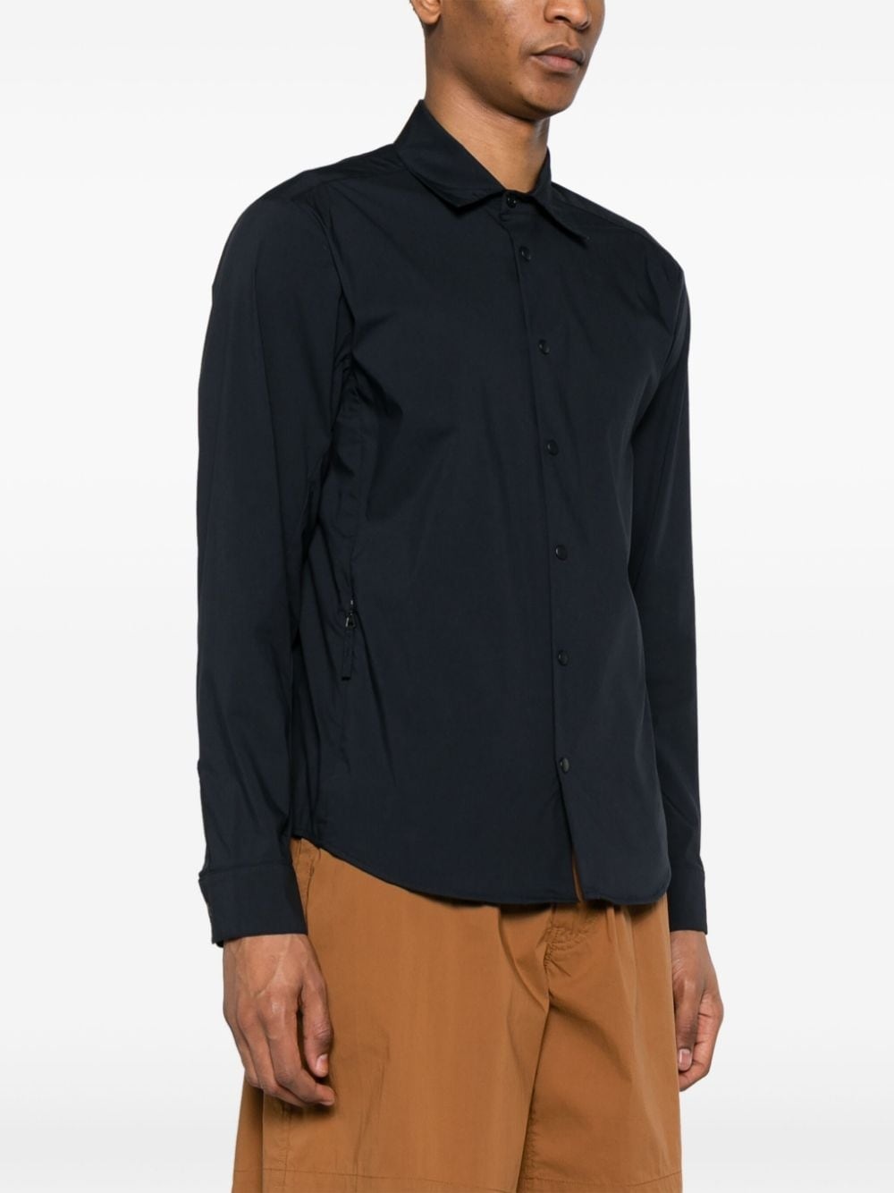 pocket-detailed poplin shirt - 3