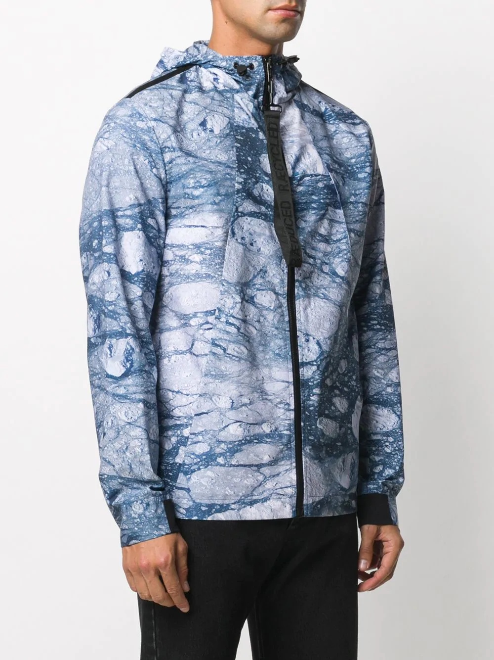 glacier-print zip-up hoodie - 3