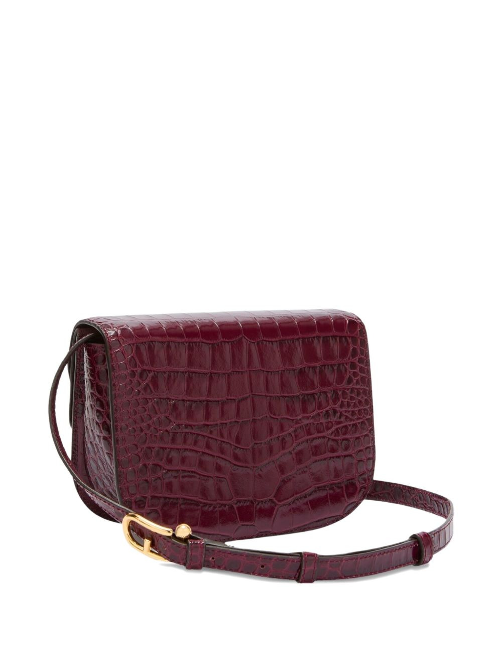 Sfera crocodile-embossed dome satchel - 3