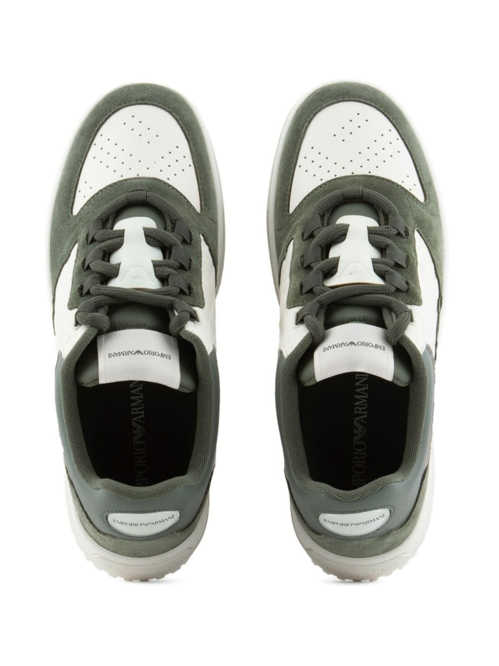 logo-debossed panelled sneakers - 3