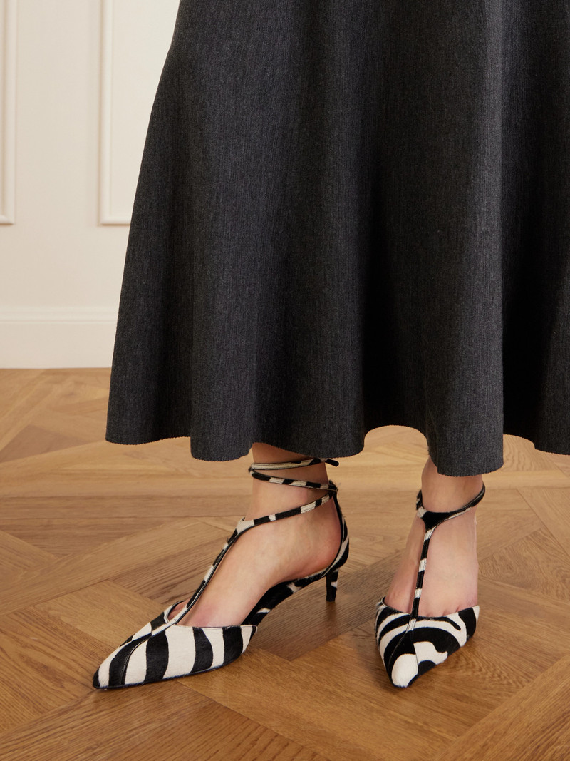 KHAITE Mia Zebra-print Calf Hair Pumps outlook