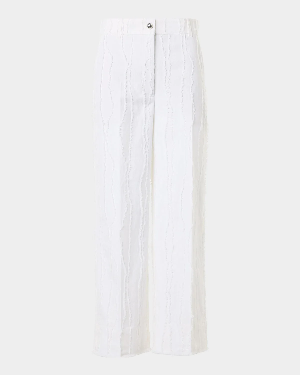 Chiara Fringed Cotton Straight-Leg Ankle Pants - 1