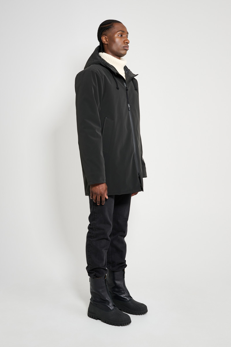 Stutterheim Stockholm Matte Winter Coat Black outlook