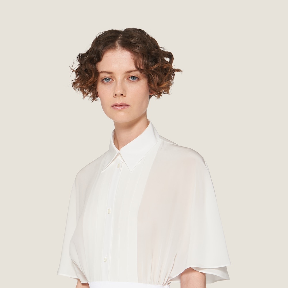 Crepe de chine midi dress - 4