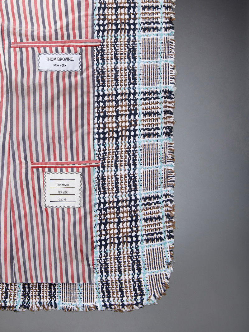 FRAYED PLAID CHECK SUMMER TWEED SPORTCOAT 6