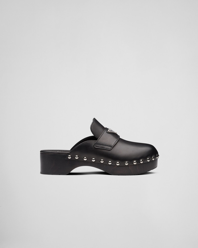 Studded leather clogs 1