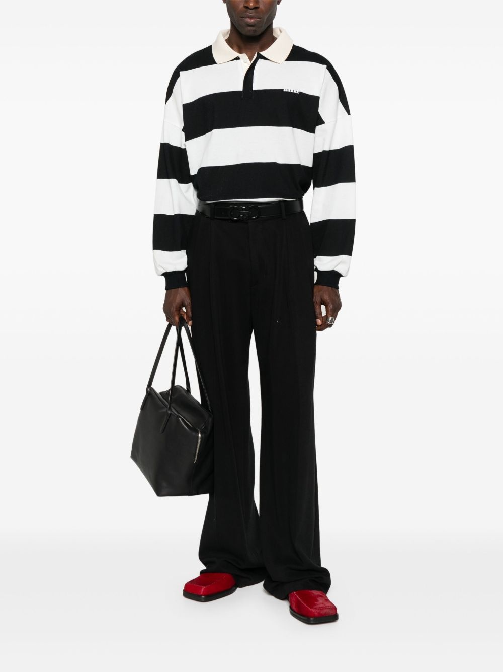 striped polo shirt - 2