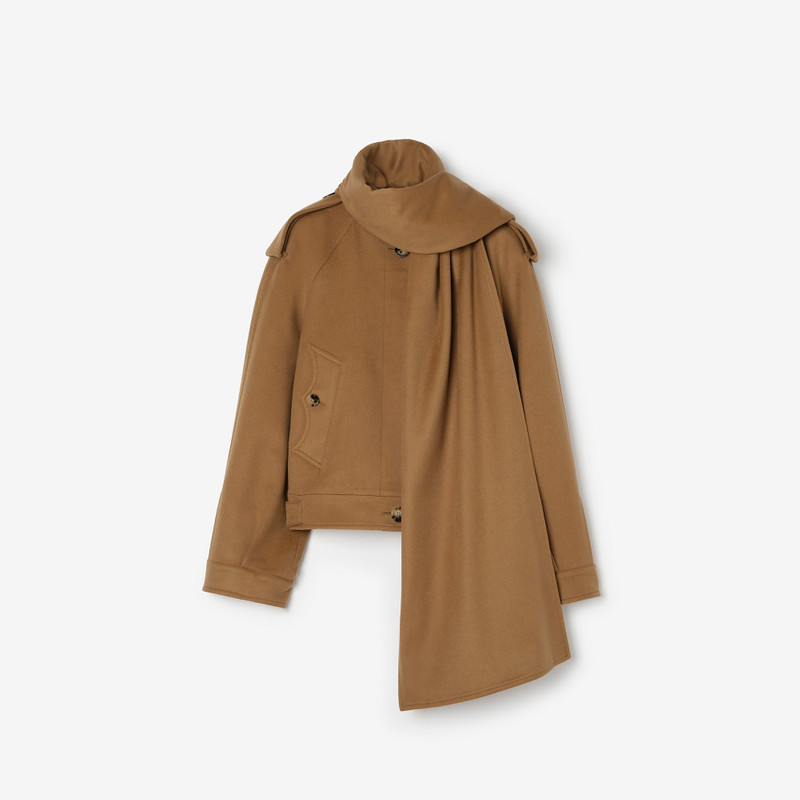 Detachable Scarf Cashmere Jacket 1