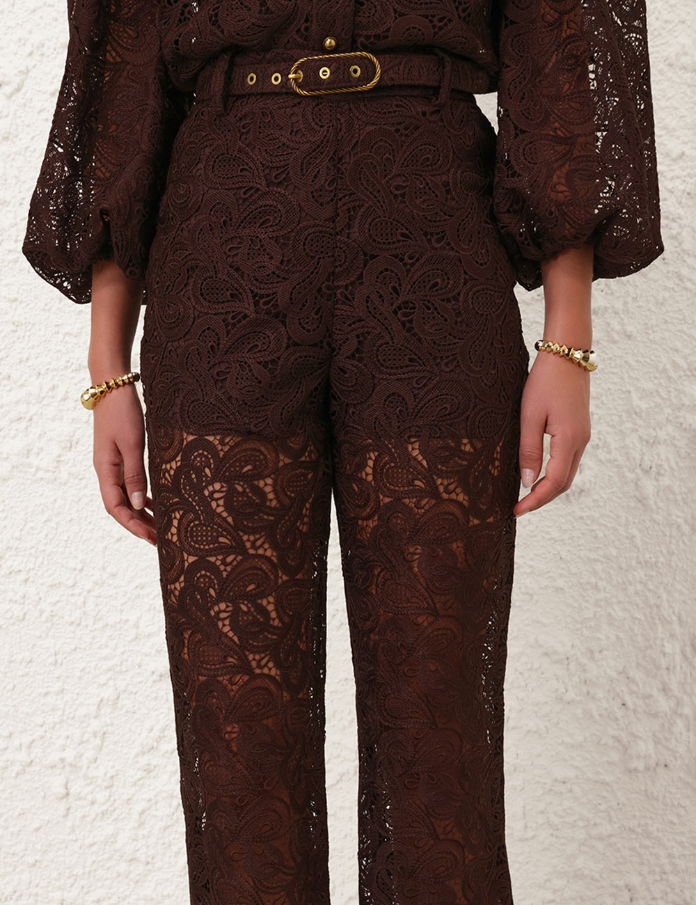 ILLUSTRATION LACE FLARE PANT - 5