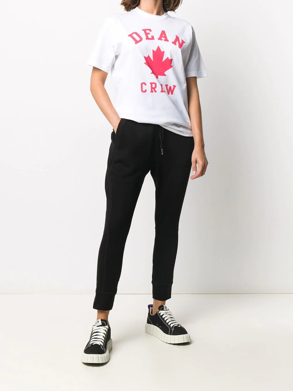 maple leaf-print T-shirt - 2