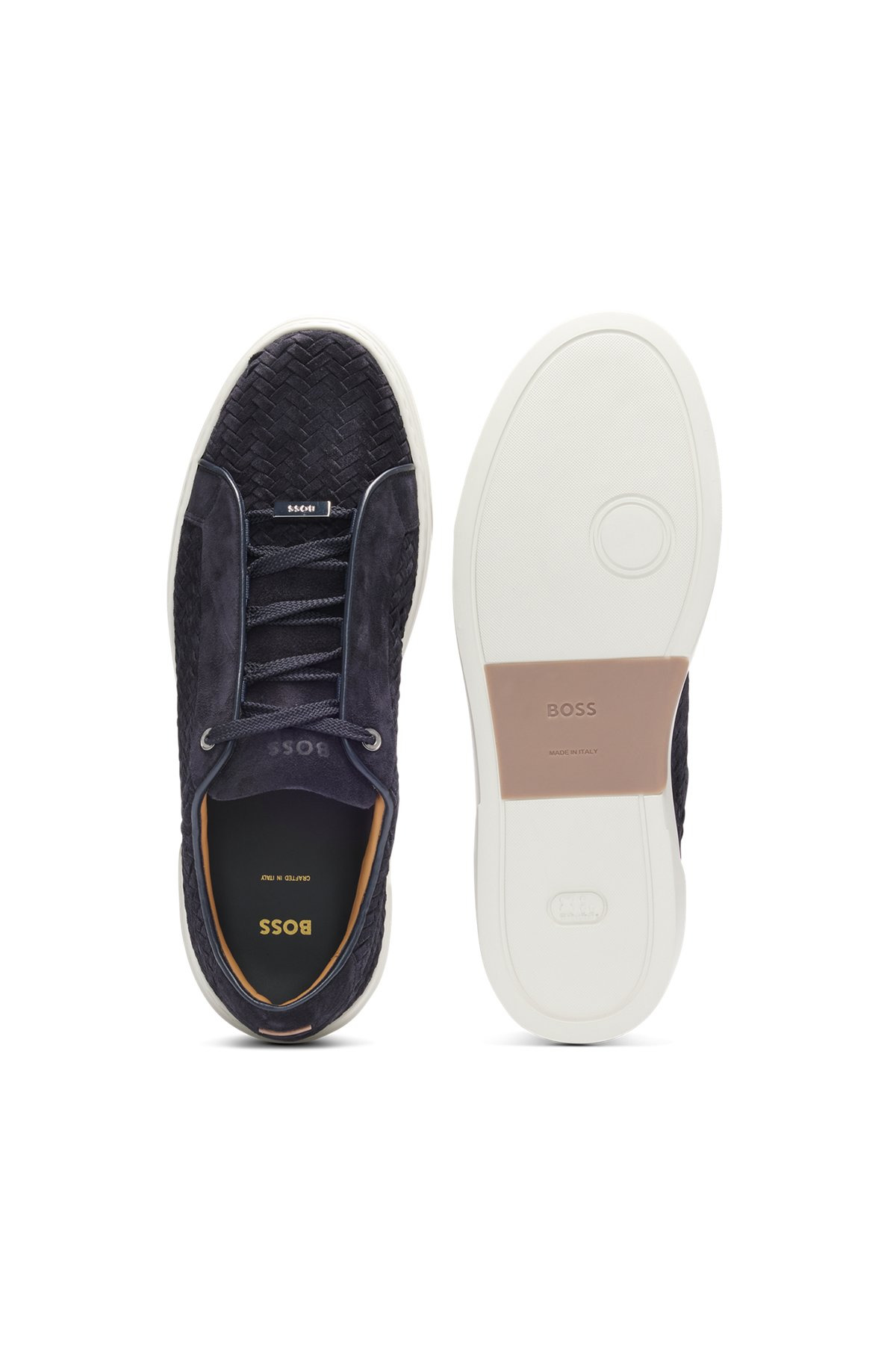 GARY WOVEN-SUEDE TRAINERS WITH HIDDEN LACES - 4