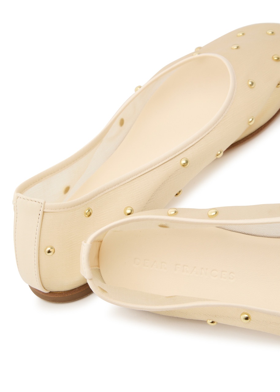 Dear Frances Balla Embellished Mesh Ballet Flats - 4