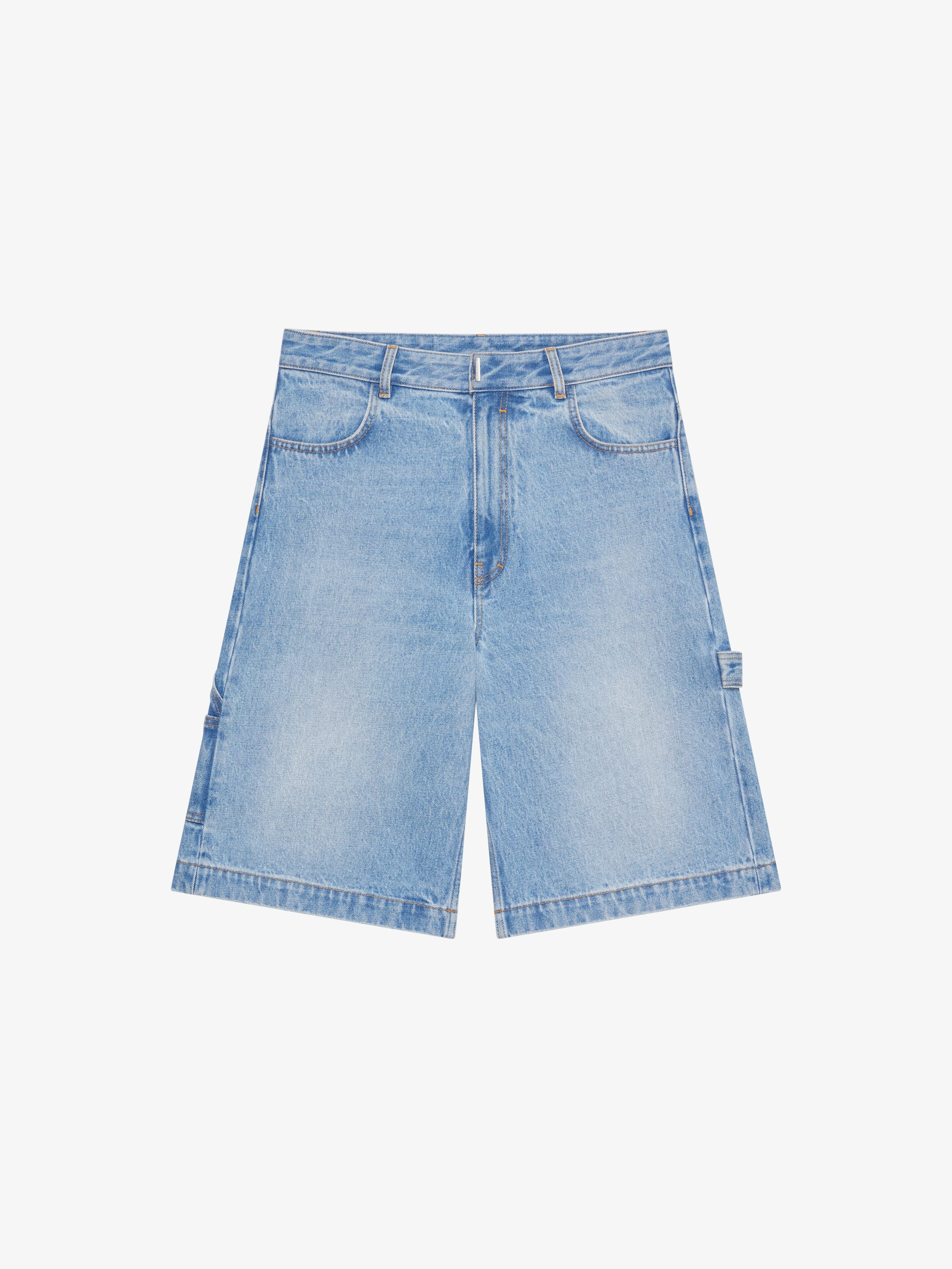 CARPENTER BERMUDA SHORTS IN DENIM - 1