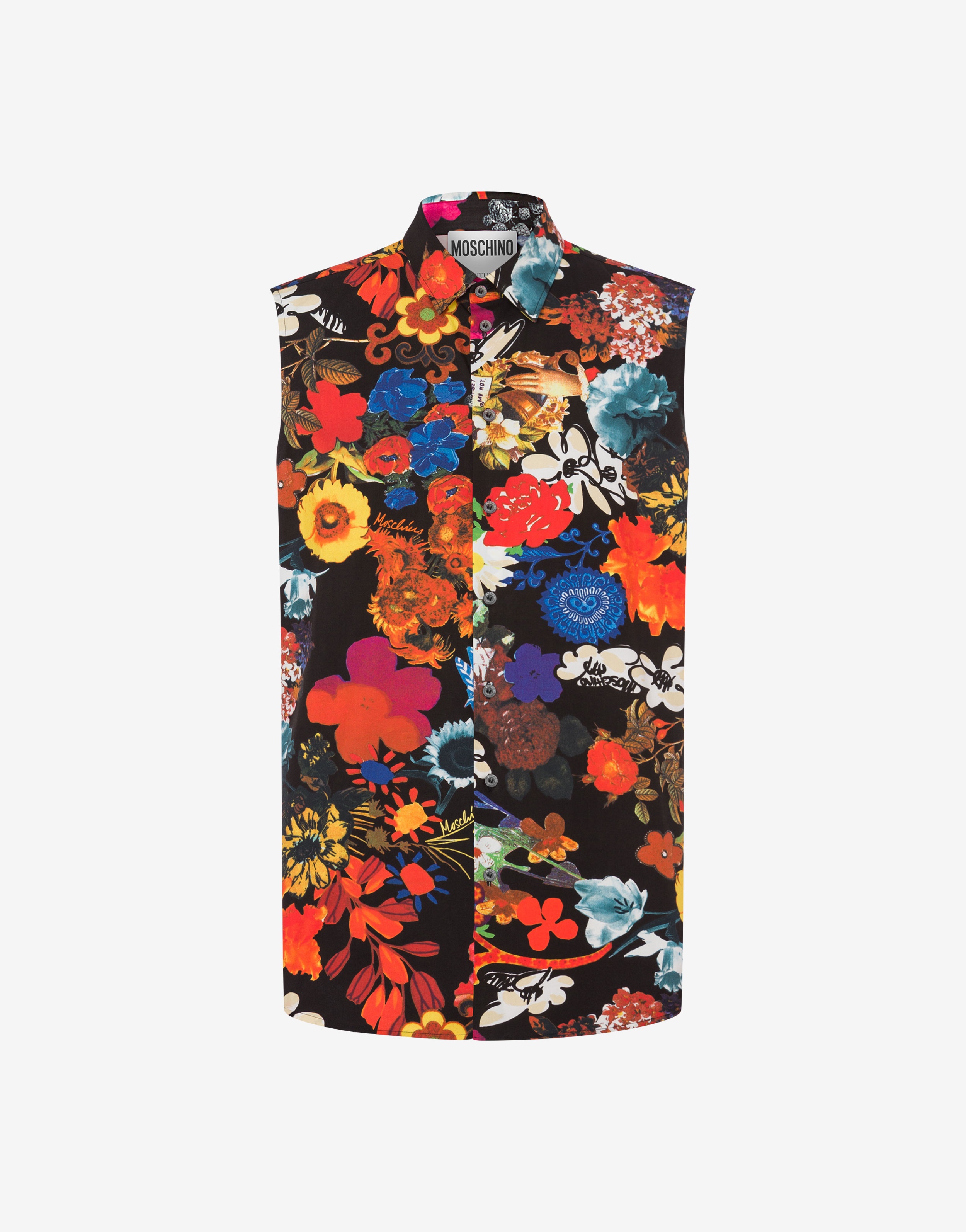 ALLOVER FLOWERS SLEEVELESS SHIRT - 1