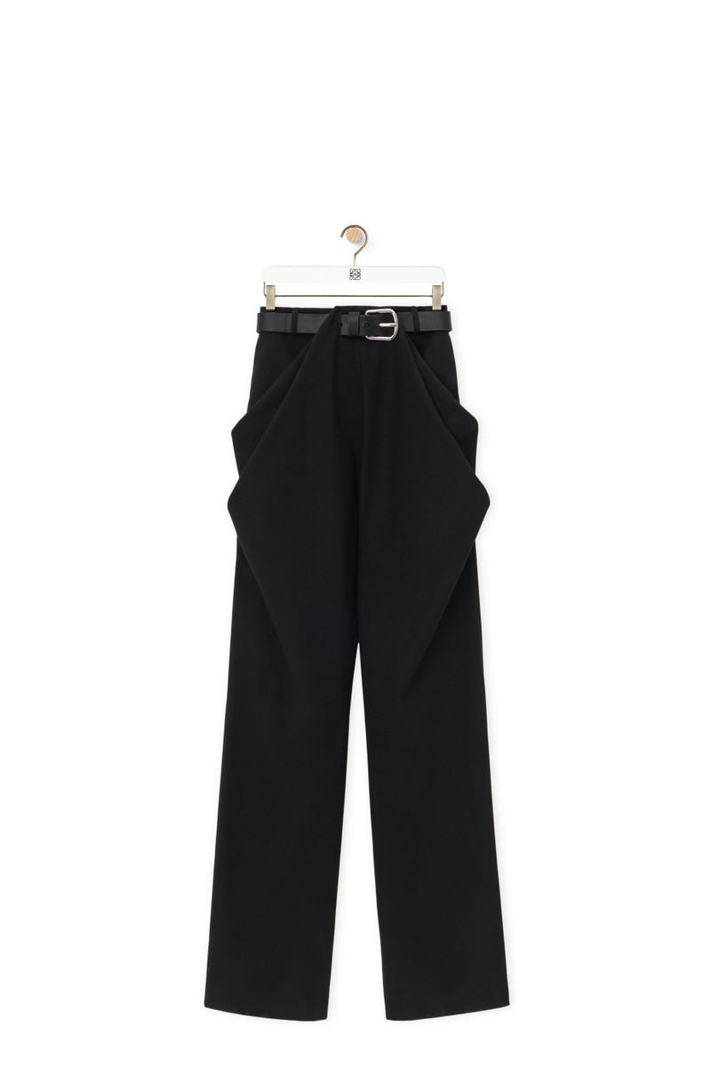 Draped trousers in cotton - 1