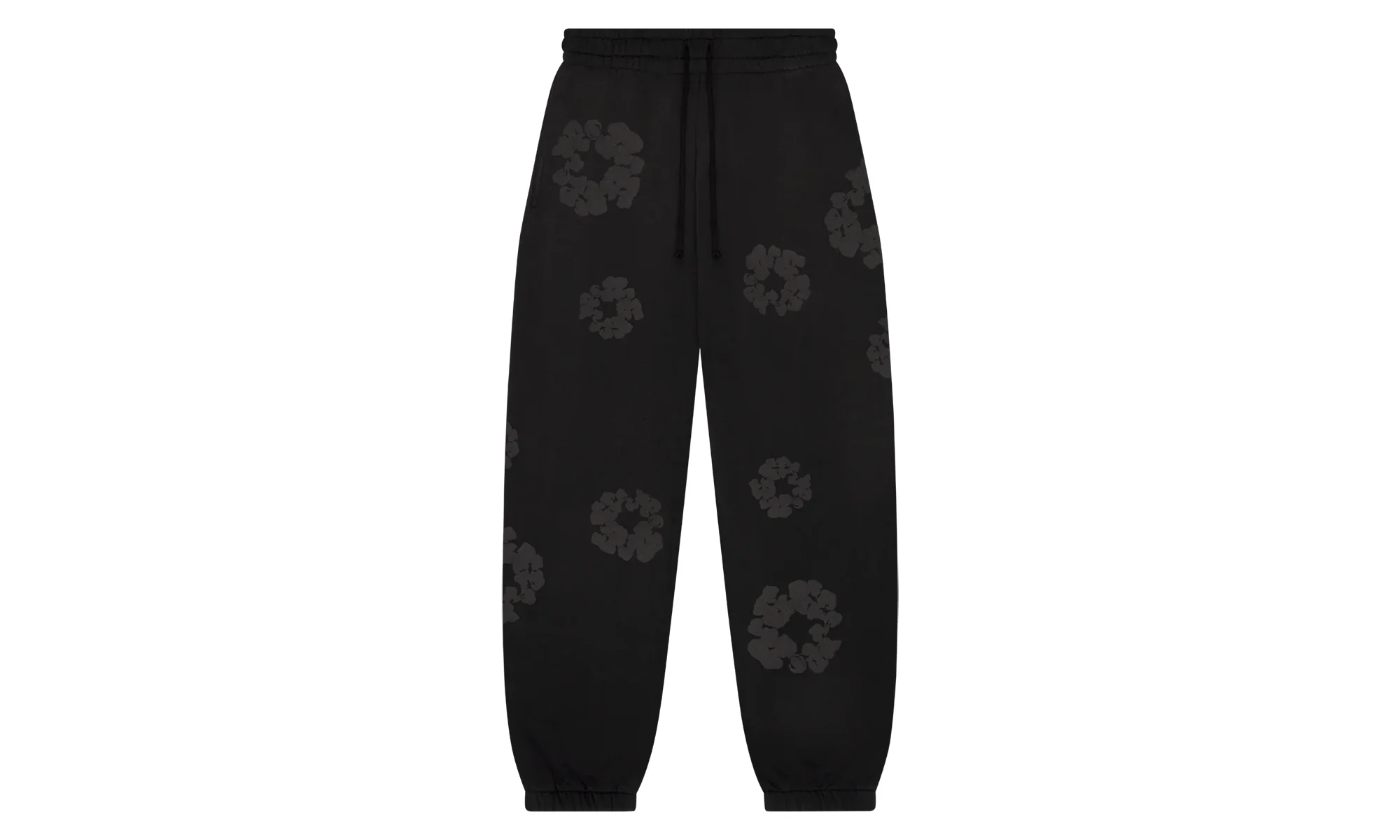 Faded Mono Cotton Wreath Sweatpants "Black" DT247 - 1