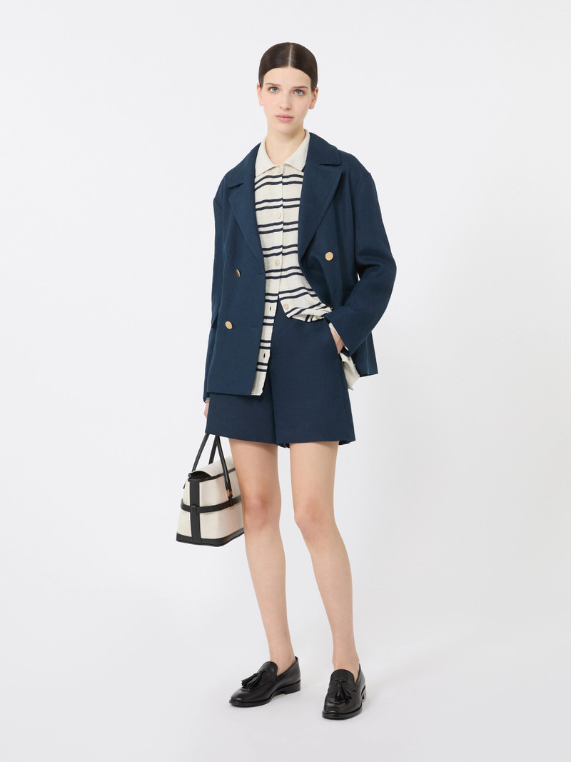'S Max Mara ORIGINE Linen yarn cardigan - WHITE outlook