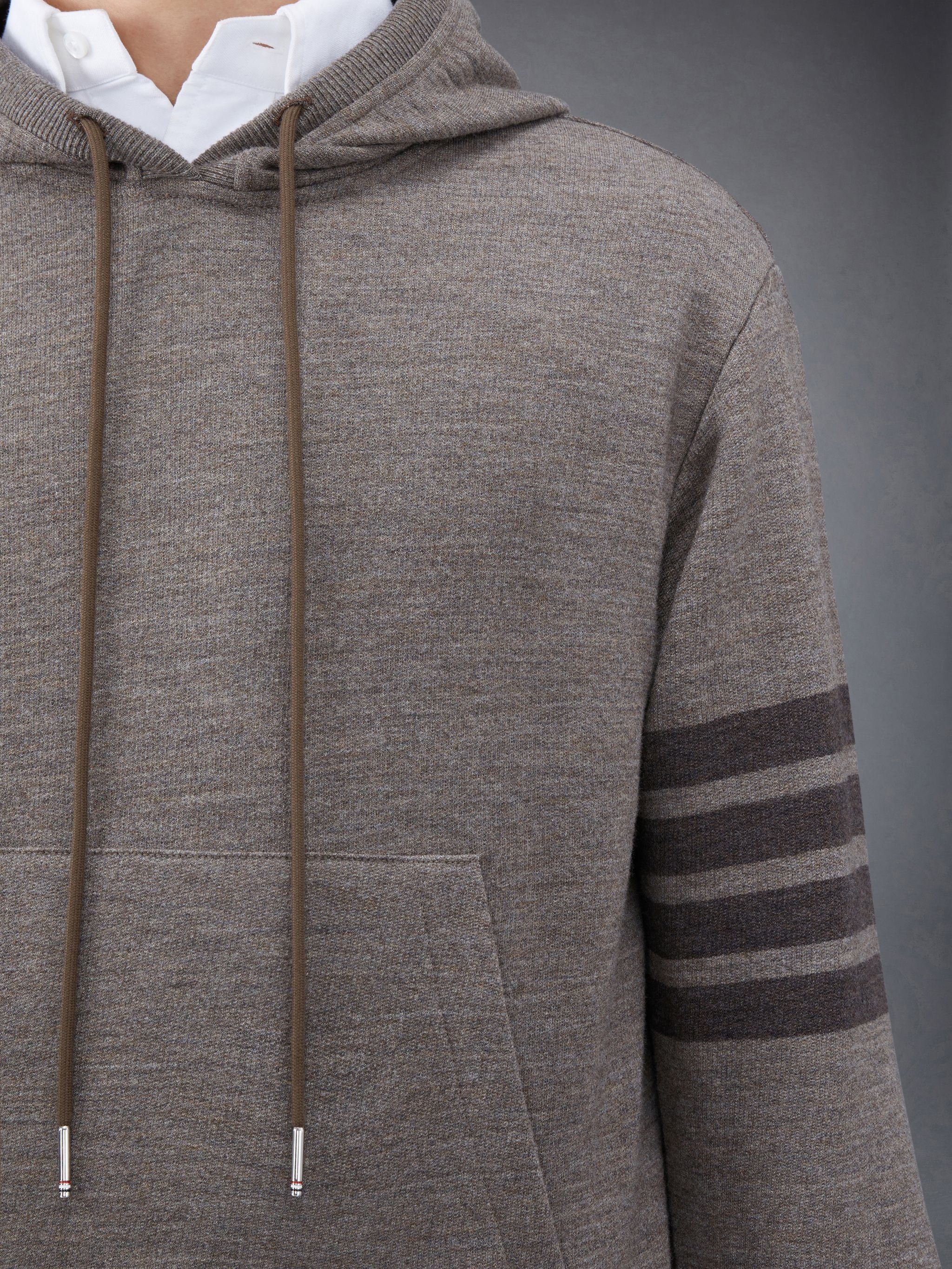 Wool Loopback 4-Bar Hoodie Pullover - 5